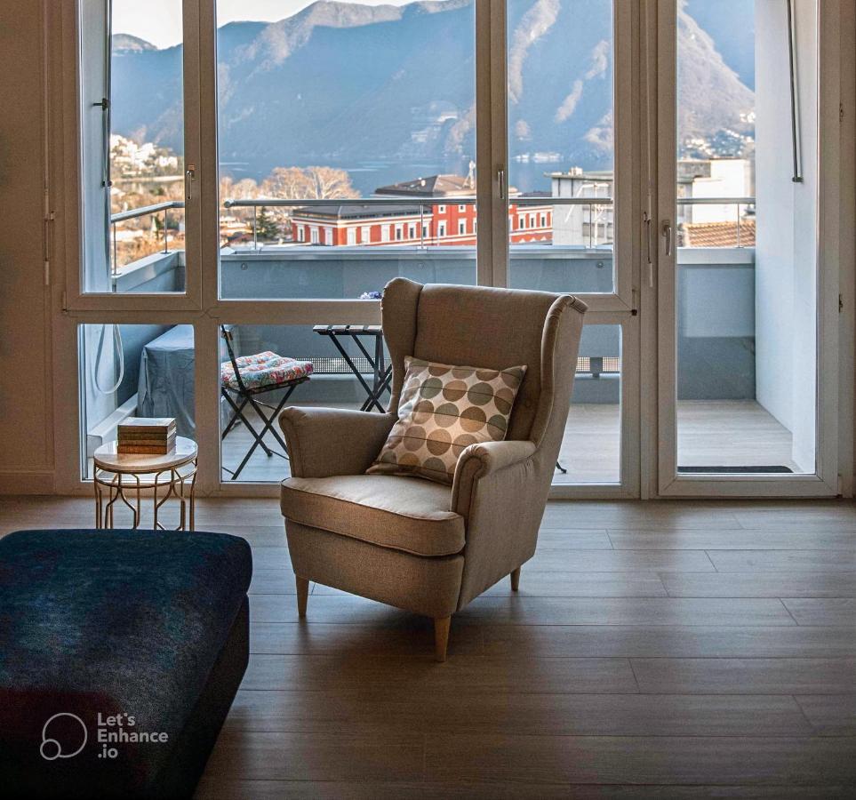 Lakeview Panorama Penthouse With Washer & Dryer Lugano Eksteriør bilde
